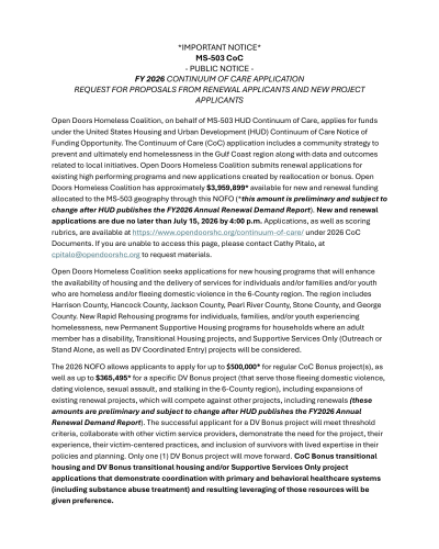 FY2026 MS-503 CoC Public Notice of Funding Opportunity-1
